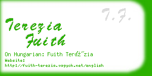 terezia fuith business card